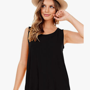 Shop Dordor Womens Small Black Tank Top Scoop Neck